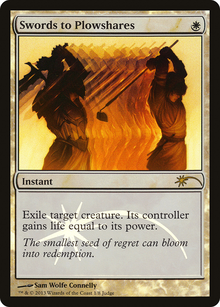 Swords to Plowshares (001) Foil - Judge Gift Cards 2013