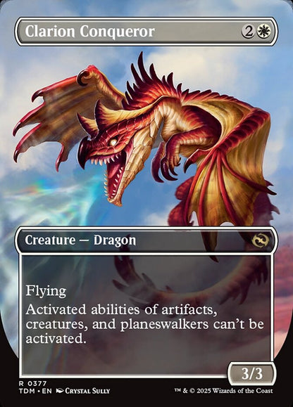 Clarion Conqueror // Clarion Conqueror (Borderless) (377) Foil - Tarkir: Dragonstorm