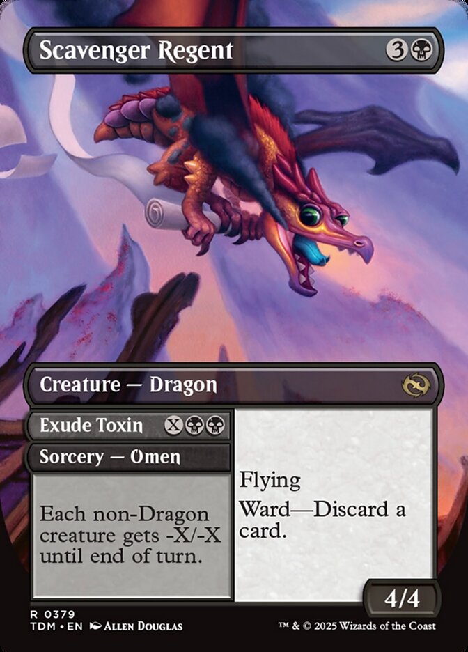 Scavenger Regent // Exude Toxin (Borderless) (379) Foil - Tarkir: Dragonstorm