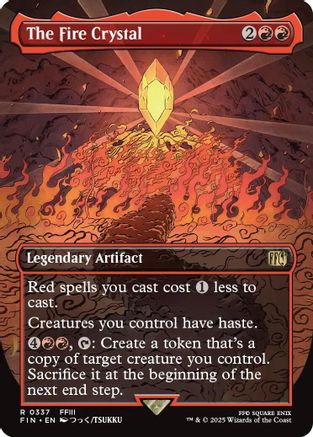 The Fire Crystal (Borderless) (337) Foil - FINAL FANTASY
