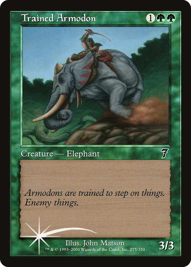 Trained Armodon (275) Foil - Seventh Edition