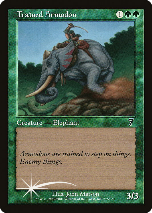 Trained Armodon (275) Foil - Seventh Edition