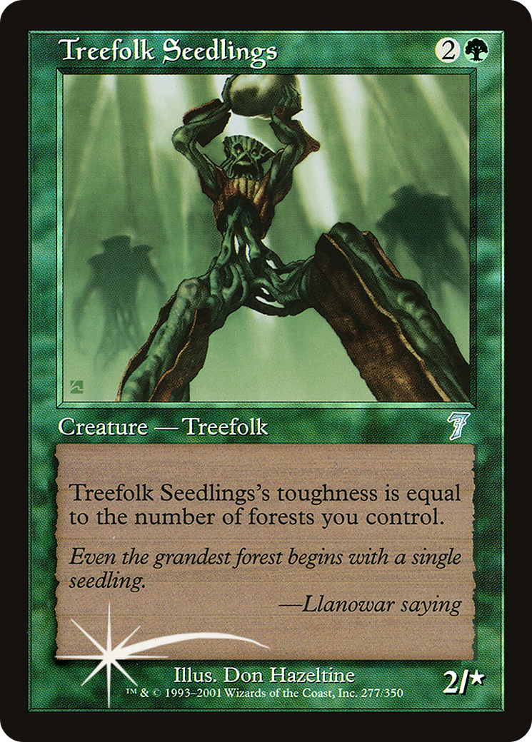 Treefolk Seedlings (277) Foil - Seventh Edition