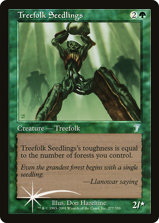 Treefolk Seedlings (277) Foil - Seventh Edition