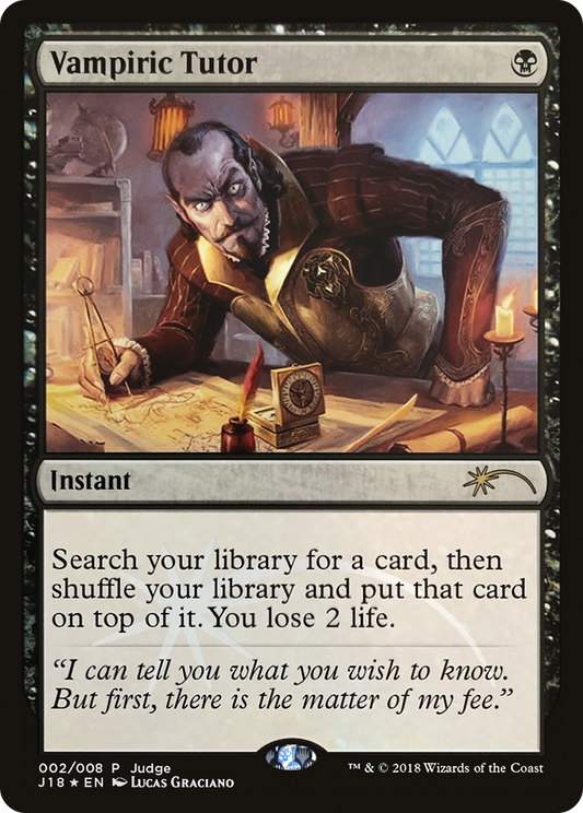 Vampiric Tutor (002) Foil - Judge Gift Cards 2018