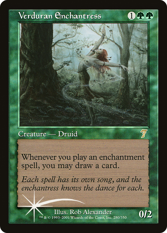 Verduran Enchantress (280) Foil - Seventh Edition