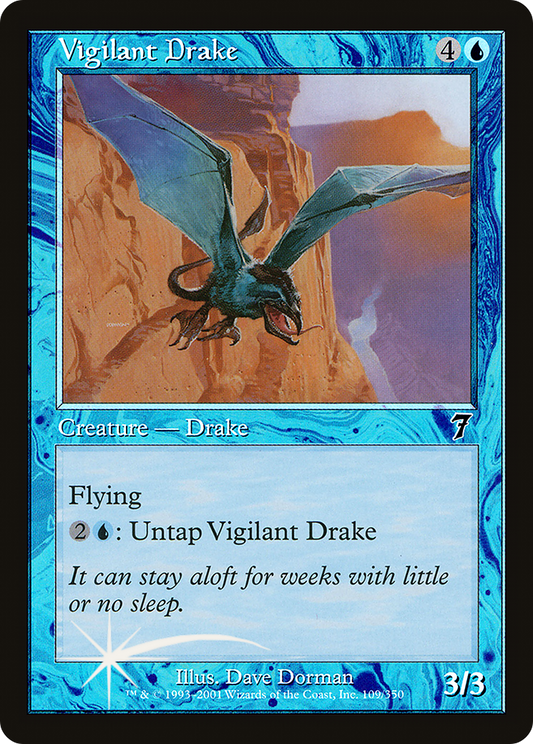 Vigilant Drake (109) Foil - Seventh Edition