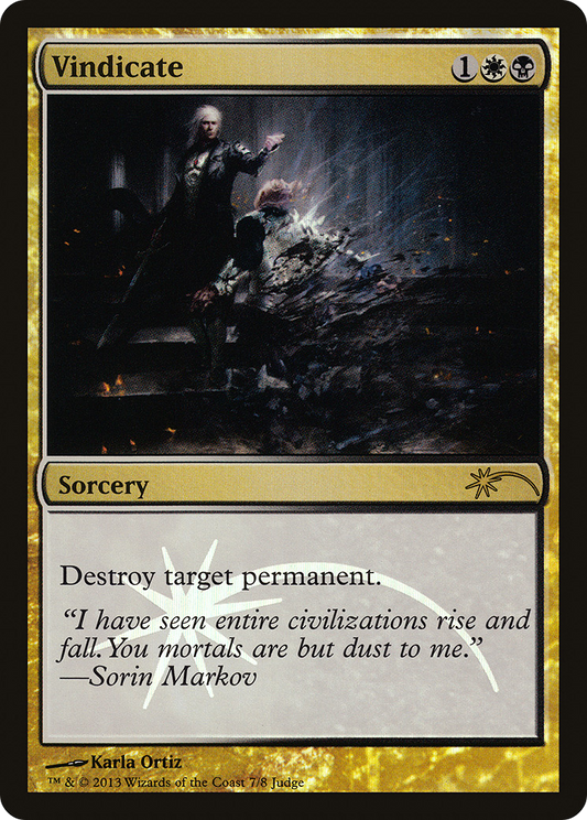 Vindicate (007) Foil - Judge Gift Cards 2013