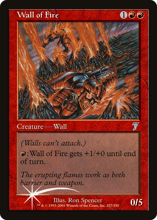 Wall of Fire (227) Foil - Seventh Edition