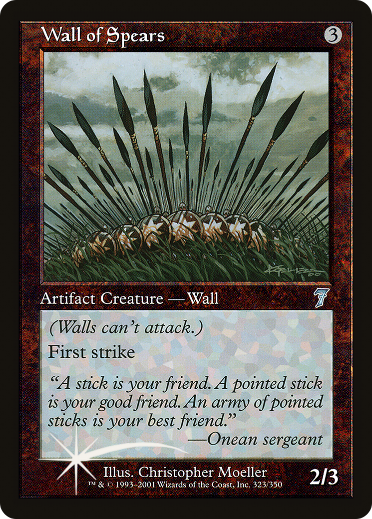 Wall of Spears (323) Foil - Seventh Edition