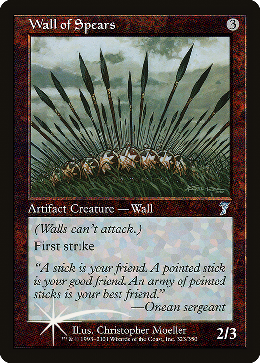 Wall of Spears (323) Foil - Seventh Edition