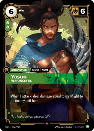 Yasuo – Remorseful (076) Foil - Origins