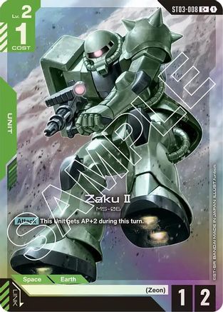 Zaku II (C+) (ST03-008) Holofoil - Starter Deck 03: Zeons Rush