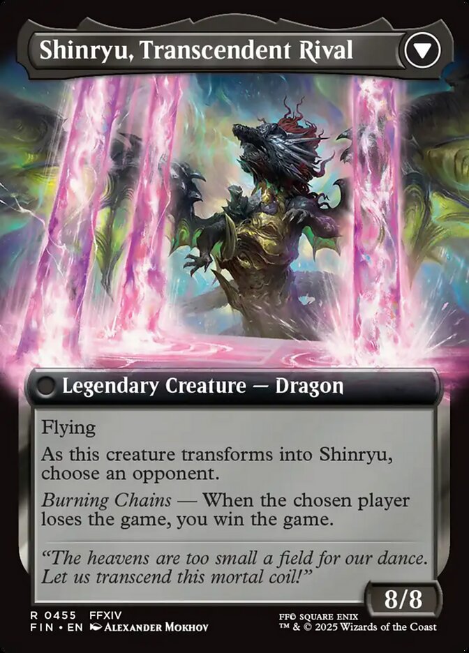 Zenos Yae Galvus // Shinryu, Transcendent Rival (Extended Art) (455) Foil - FINAL FANTASY