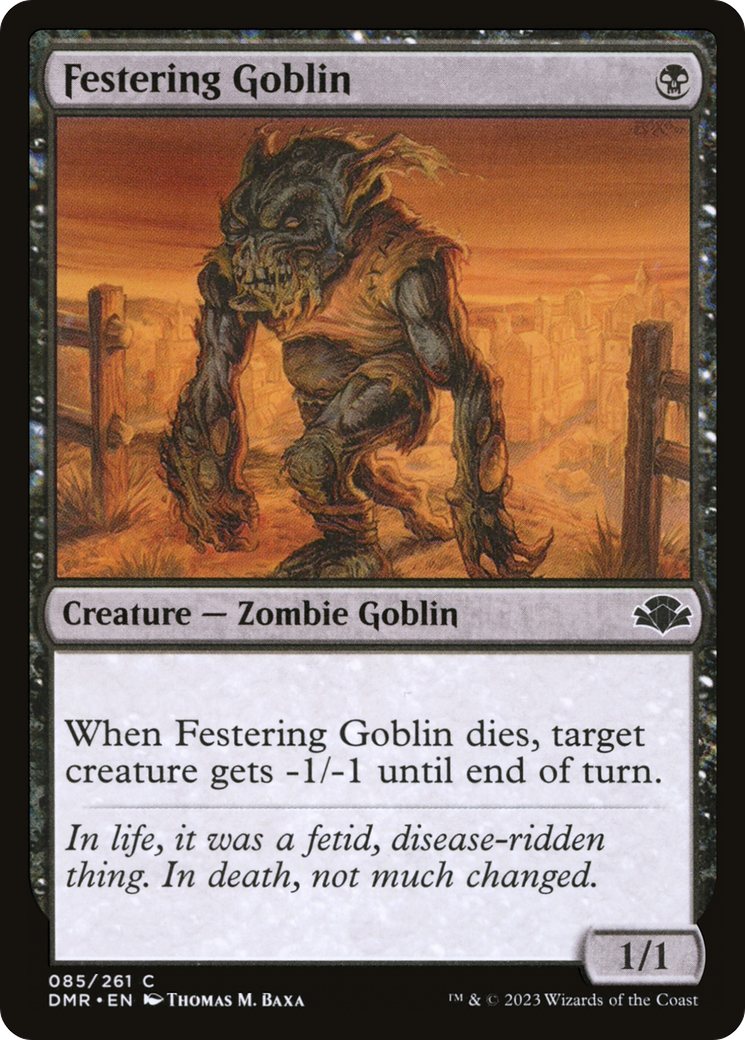 Festering Goblin [Dominaria Remastered] | Silver Goblin
