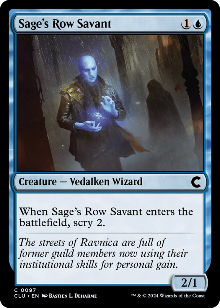 Sage's Row Savant [Ravnica: Clue Edition] | Silver Goblin