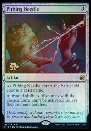 Pithing Needle [Innistrad: Midnight Hunt Prerelease Promos] | Silver Goblin