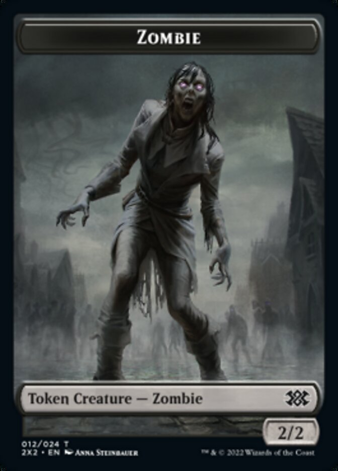 Zombie // Treasure Double-Sided Token [Double Masters 2022 Tokens] | Silver Goblin