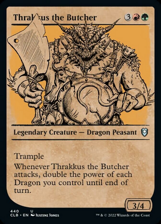 Thrakkus the Butcher (Showcase) [Commander Legends: Battle for Baldur's Gate] | Silver Goblin