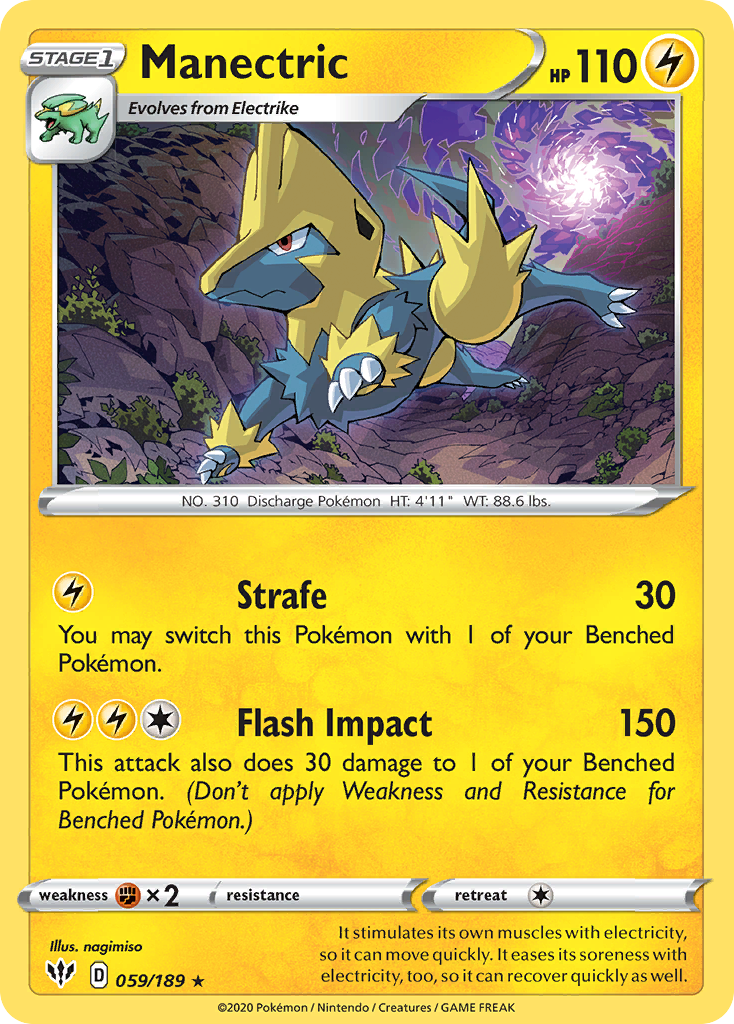 Manectric (059/189) [Sword & Shield: Darkness Ablaze] | Silver Goblin