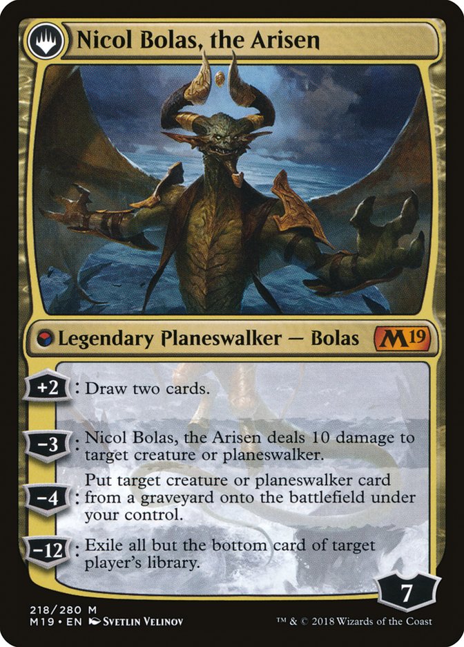 Nicol Bolas, the Ravager // Nicol Bolas, the Arisen [Core Set 2019] | Silver Goblin