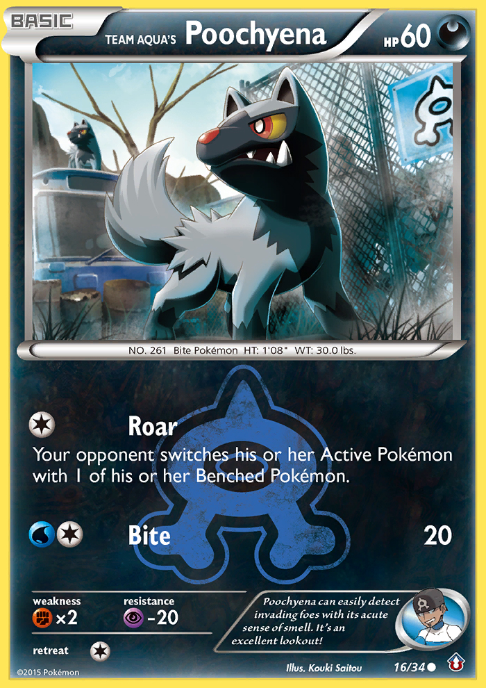 Team Aqua's Poochyena (16/34) [XY: Double Crisis] | Silver Goblin