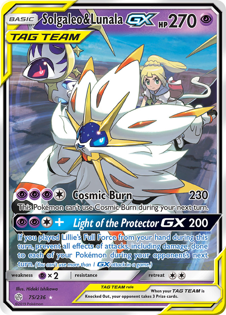 Solgaleo & Lunala GX (75/236) [Sun & Moon: Cosmic Eclipse] | Silver Goblin