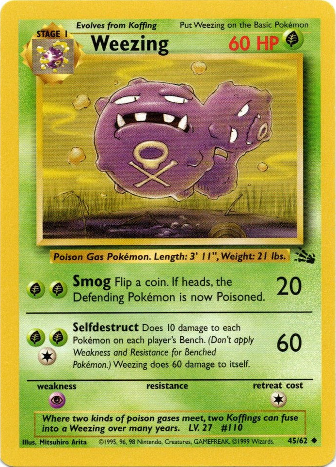 Weezing (45/62) [Fossil Unlimited] | Silver Goblin