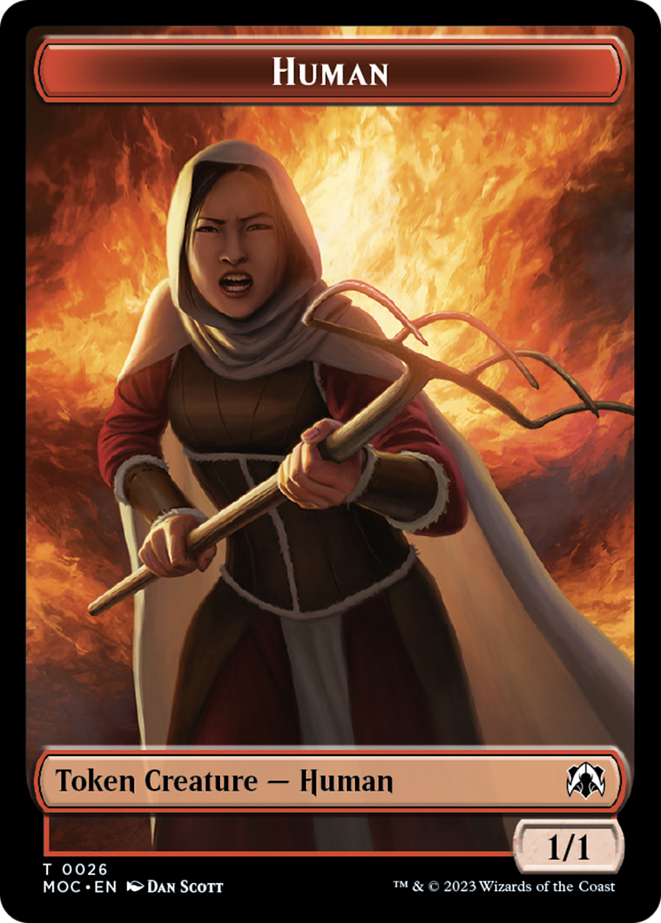 Squid // Human (26) Double-Sided Token [March of the Machine Commander Tokens] | Silver Goblin