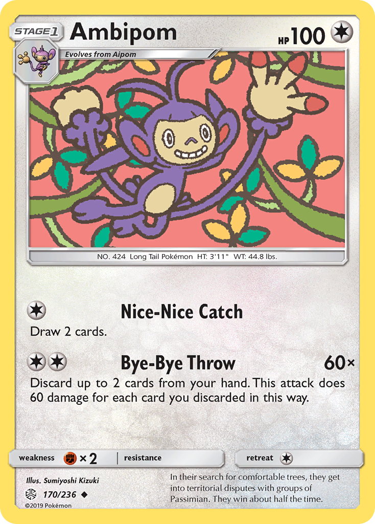 Ambipom (170/236) [Sun & Moon: Cosmic Eclipse] | Silver Goblin