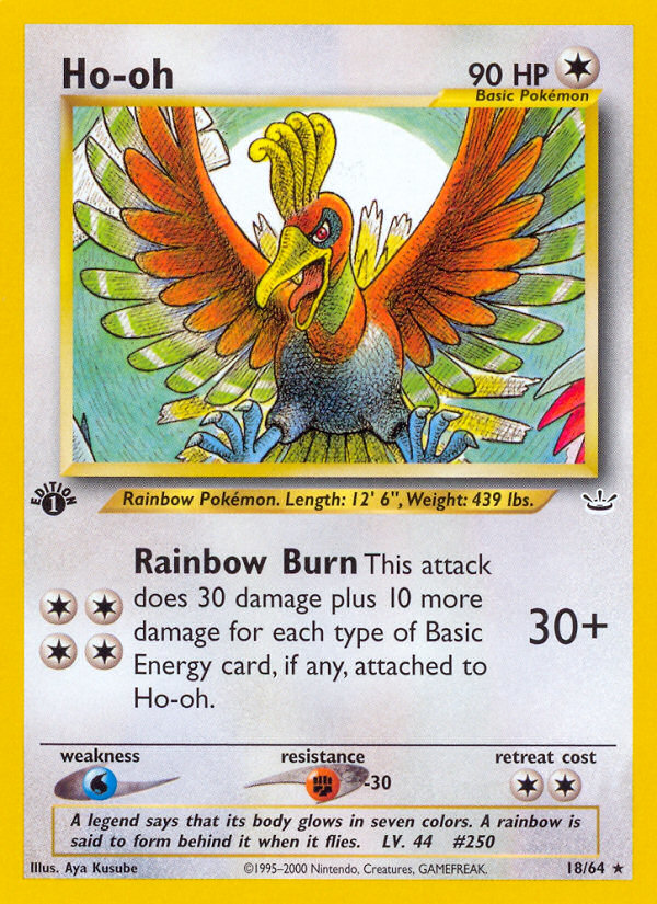 Ho-oh (18/64) [Neo Revelation 1st Edition] | Silver Goblin