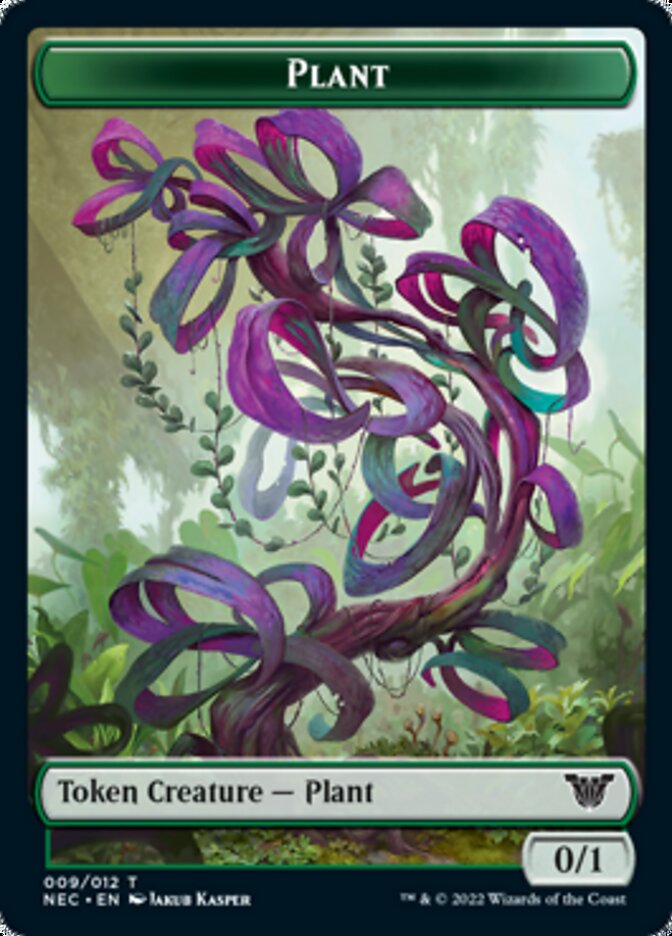 Plant // Treasure Double-Sided Token [Kamigawa: Neon Dynasty Commander Tokens] | Silver Goblin