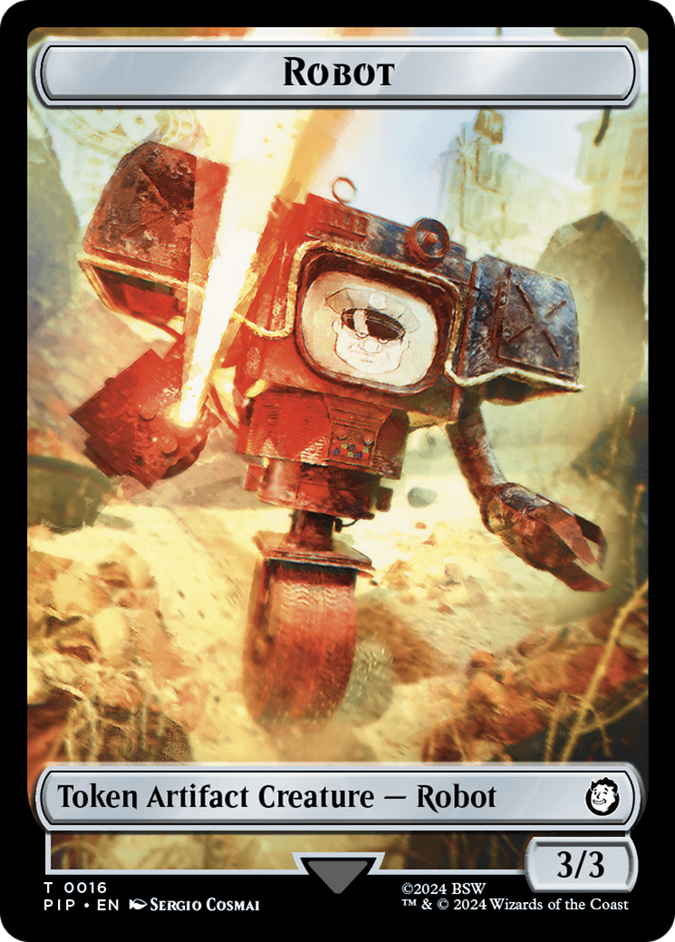 Radiation // Robot Double-Sided Token [Fallout Tokens] | Silver Goblin