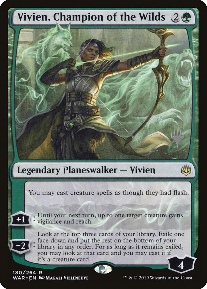 Vivien, Champion of the Wilds (Promo Pack) [War of the Spark Promos] | Silver Goblin