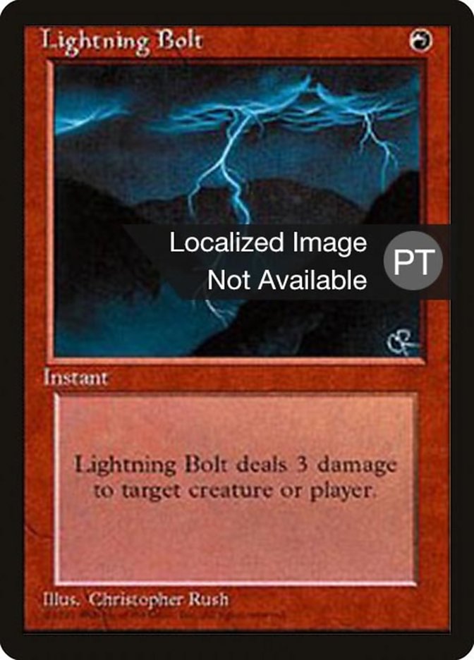 Lightning Bolt [Fourth Edition (Foreign Black Border)] | Silver Goblin