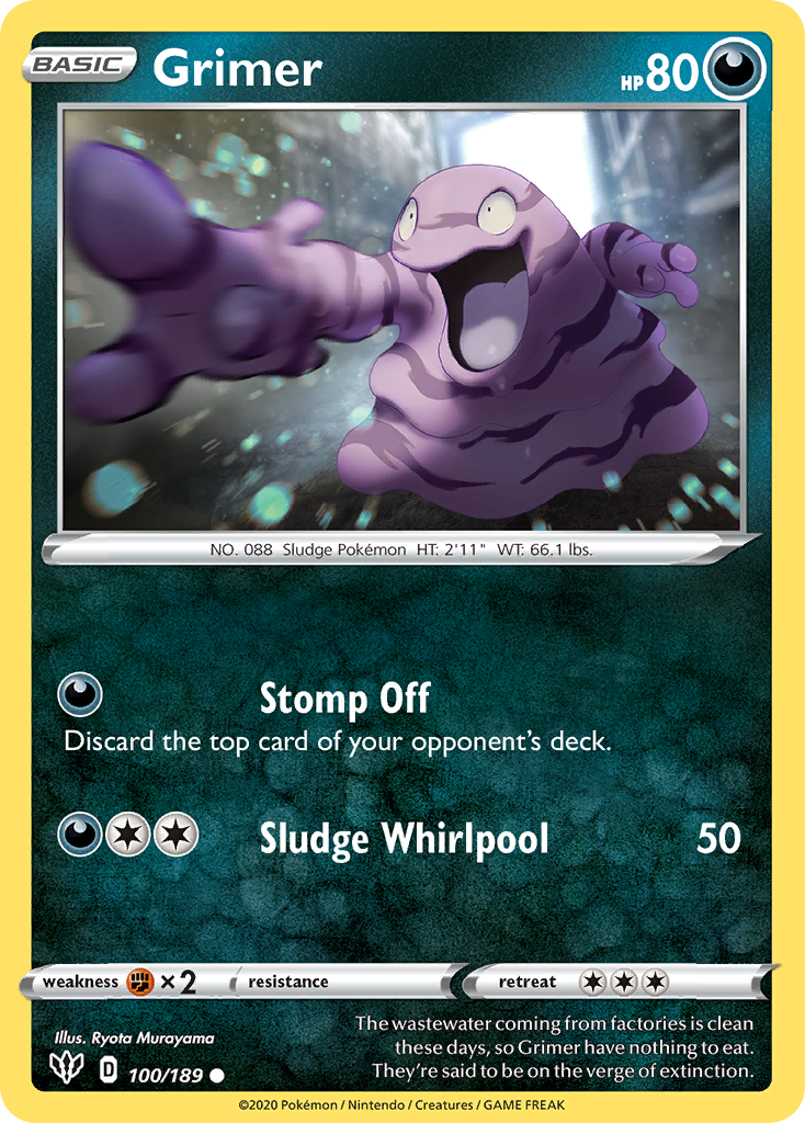 Grimer (100/189) [Sword & Shield: Darkness Ablaze] | Silver Goblin