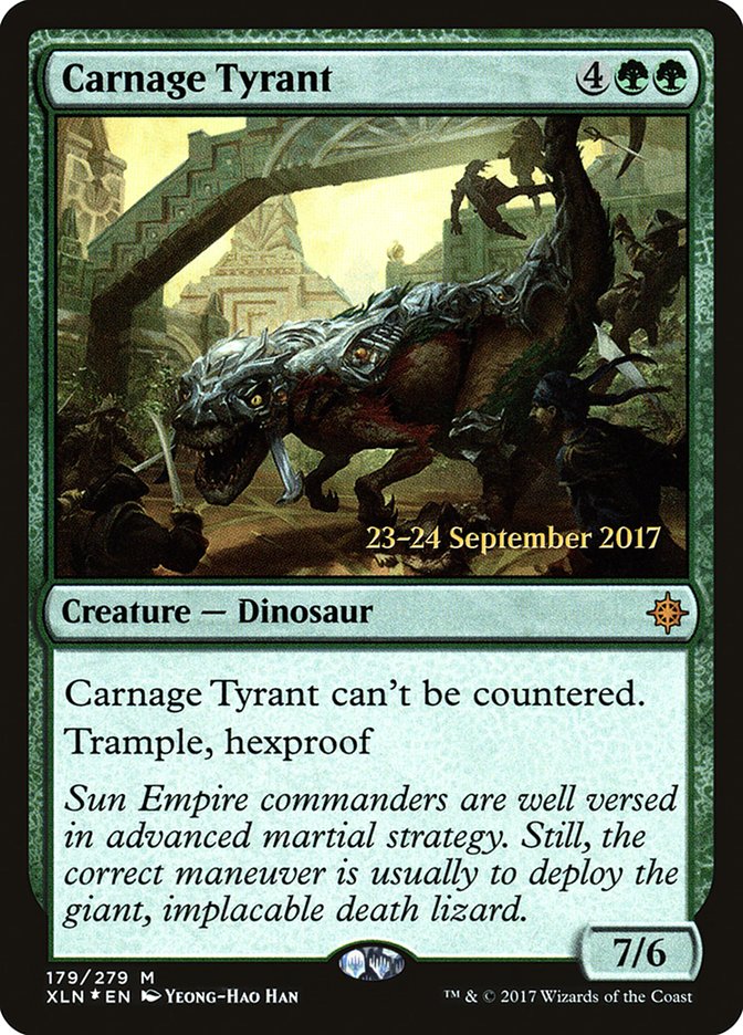 Carnage Tyrant [Ixalan Prerelease Promos] | Silver Goblin