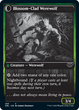 Weaver of Blossoms // Blossom-Clad Werewolf [Innistrad: Double Feature] | Silver Goblin