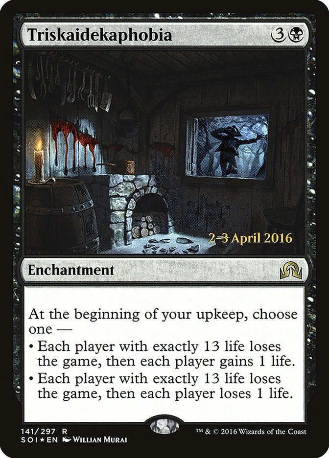 Triskaidekaphobia [Shadows over Innistrad Prerelease Promos] | Silver Goblin