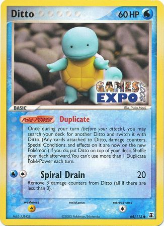 Ditto (64/113) (Games Expo Exclusive) [EX: Delta Species] | Silver Goblin