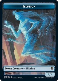 Illusion // Plant Double-Sided Token [Zendikar Rising Tokens] | Silver Goblin