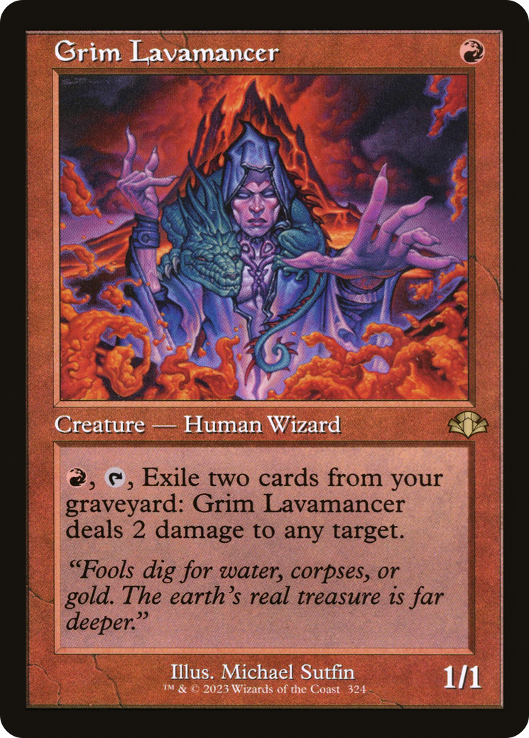 Grim Lavamancer (Retro) [Dominaria Remastered] | Silver Goblin