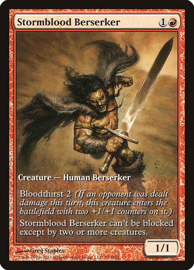Stormblood Berserker (Extended Art) [Magic 2012 Promos] | Silver Goblin