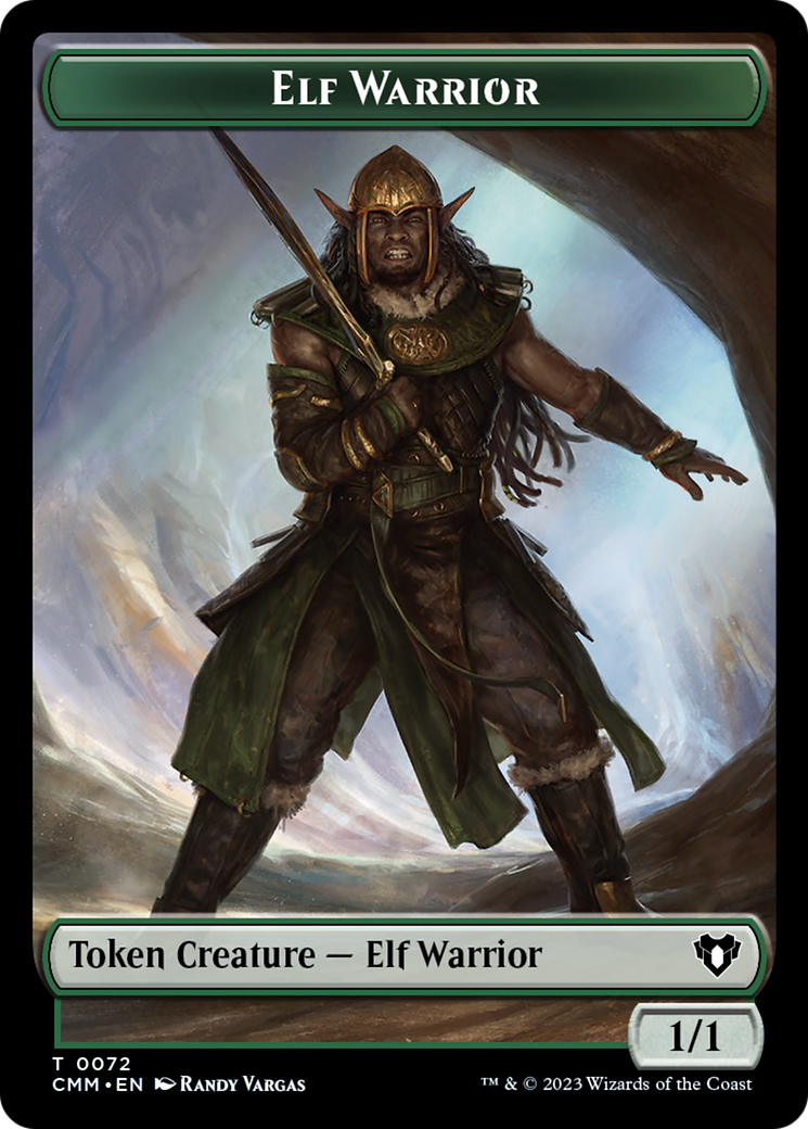 Elf Warrior // Cleric Double-Sided Token [Commander Masters Tokens] | Silver Goblin