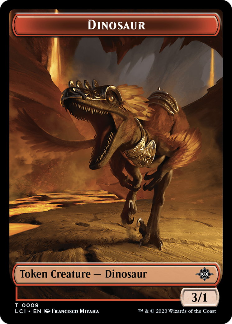 Dinosaur Token (0009) [The Lost Caverns of Ixalan Tokens] | Silver Goblin
