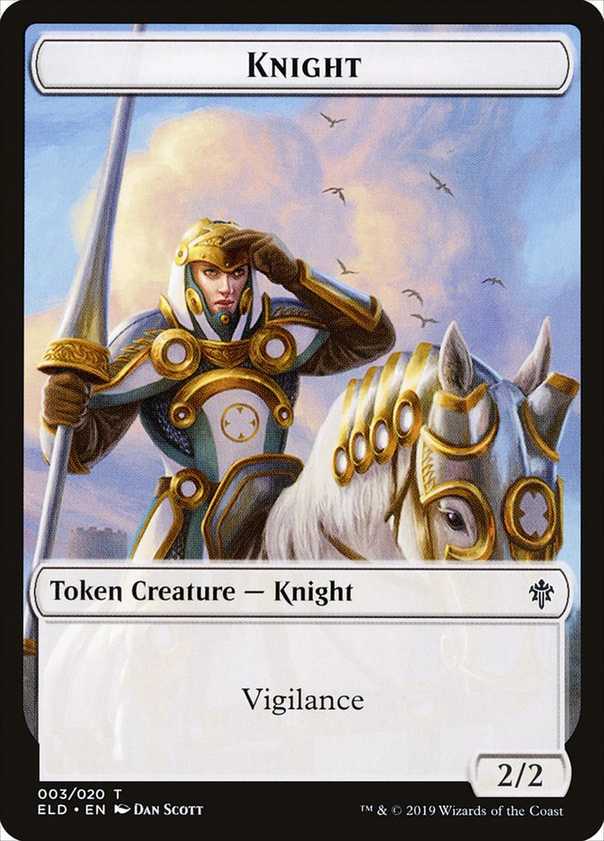 Knight Token [Throne of Eldraine Tokens] | Silver Goblin