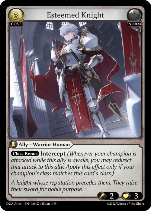 Esteemed Knight (085) [Dawn of Ashes: Alter Edition] | Silver Goblin