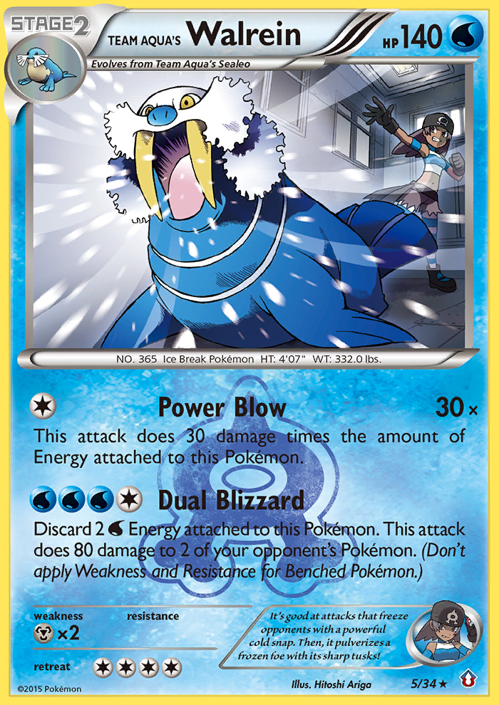 Team Aqua's Walrein (5/34) [XY: Double Crisis] | Silver Goblin