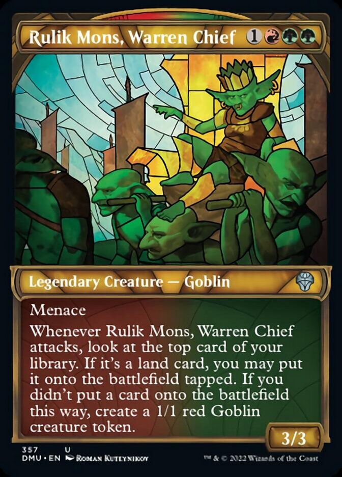 Rulik Mons, Warren Chief (Showcase Textured) [Dominaria United] | Silver Goblin