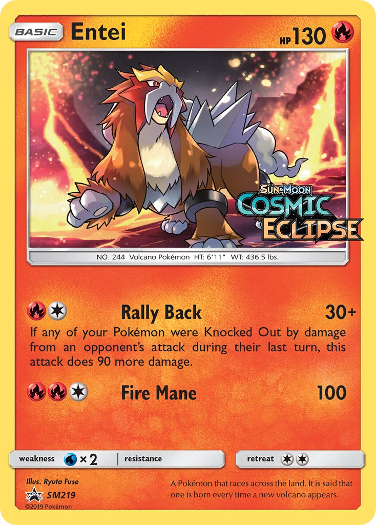 Entei (SM219) [Sun & Moon: Black Star Promos] | Silver Goblin